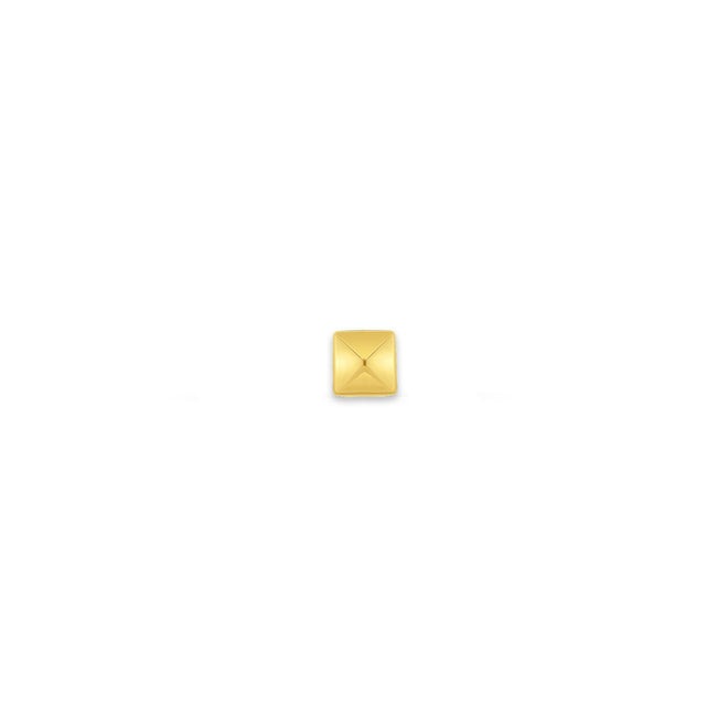 2x2mm Square Pyramid - 14k Yellow Gold 25g Threadless