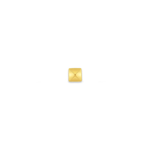 3x3mm Square Pyramid - 14k Yellow Gold 25g Threadless