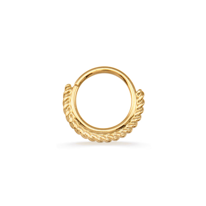 One-Sided Filigree Seamless Ring - 16g 3/8 14K Yellow Gold