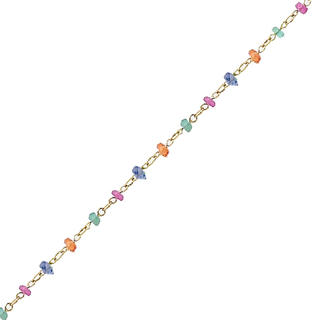 Multi-Color Bead Sapphire Chain