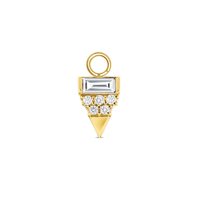 Triangle With Baguette Charm