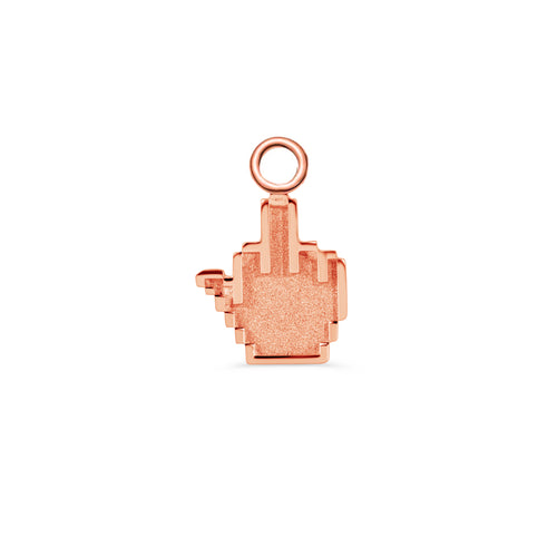 Pixel Middle Finger Charm