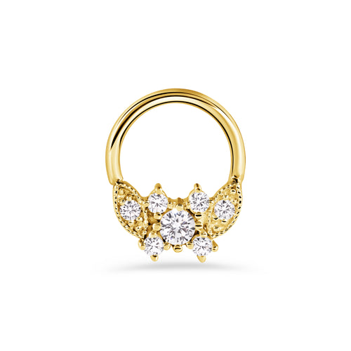 Gemmed Butterfly Seamless Ring