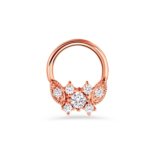 Gemmed Butterfly Seamless Ring