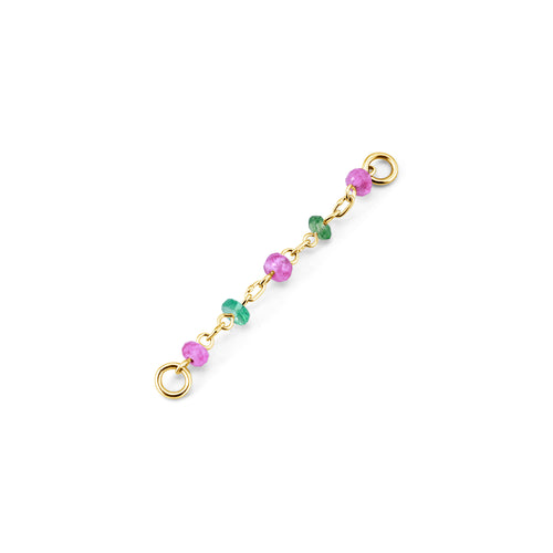 Green and Pink Sapphire Chain
