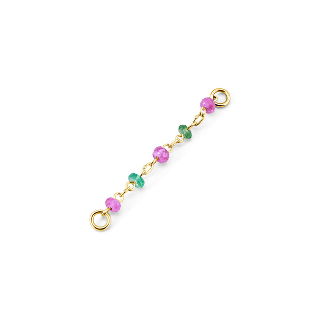 Green and Pink Sapphire Chain