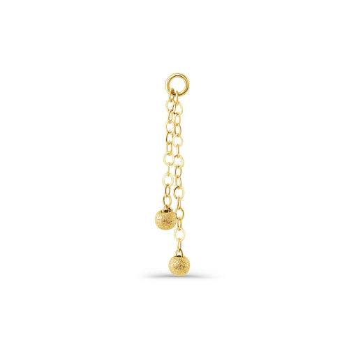 Double Cable Chain with Sandblasted Balls