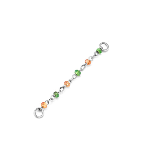 Green and Orange Sapphire Chain