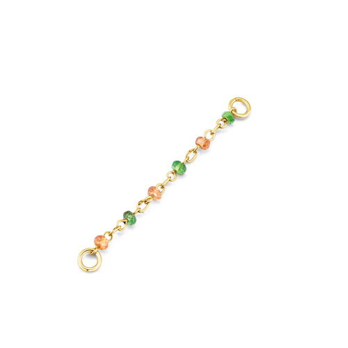 Green and Orange Sapphire Chain