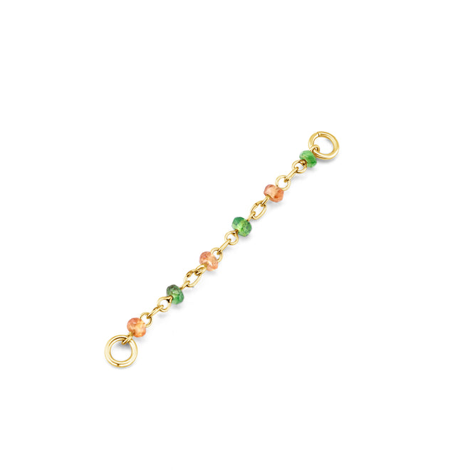 Green and Orange Sapphire Chain