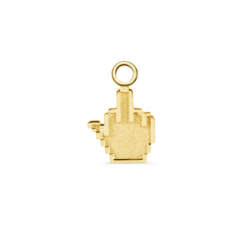 Pixel Middle Finger Charm