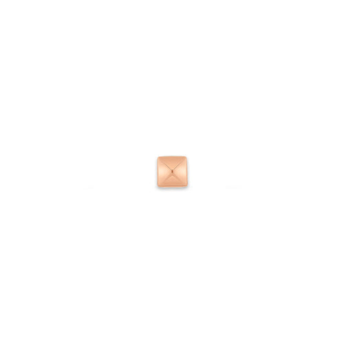 2x2mm Square Pyramid - 14k Rose Gold 25g Threadless