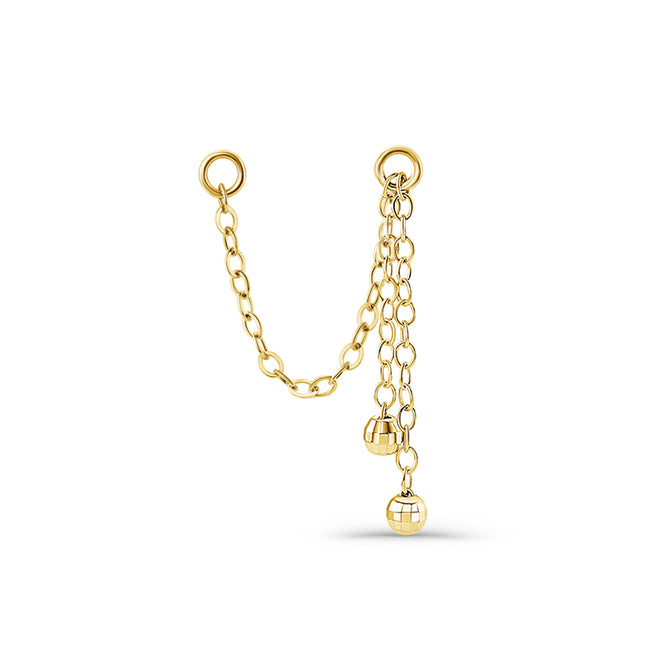 Triple Cable Chain with Disco Balls