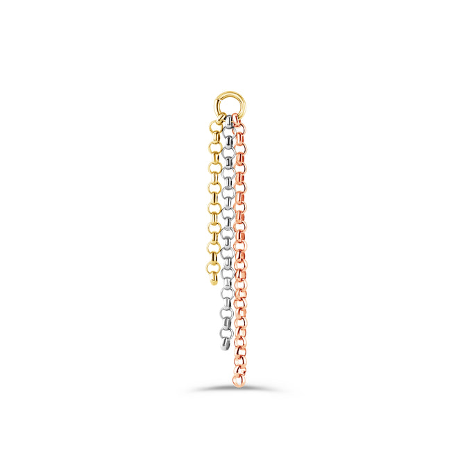 Mixed Color Rolo Triple Chain