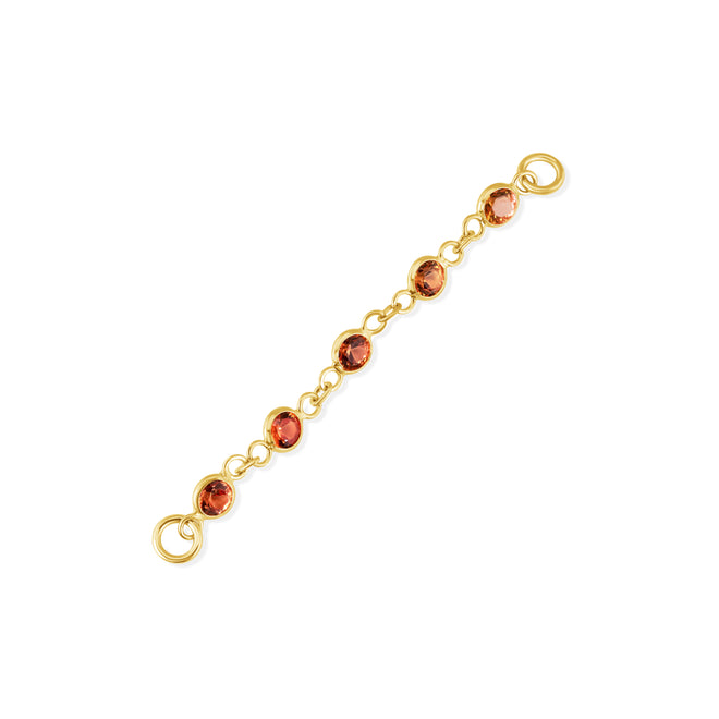 Orange-Yellow Sapphire Chain