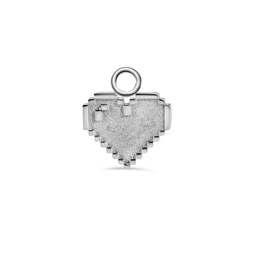 Pixel Shining Heart Charm