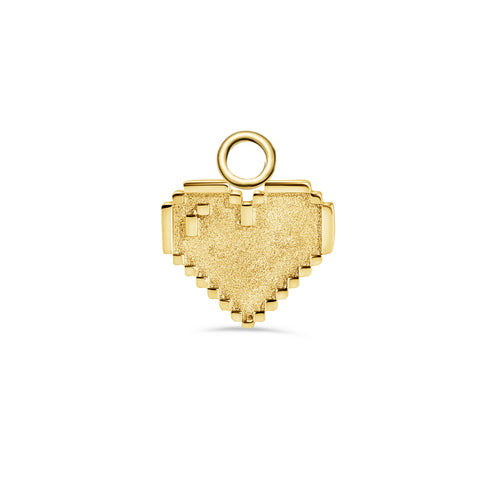 Pixel Shining Heart Charm