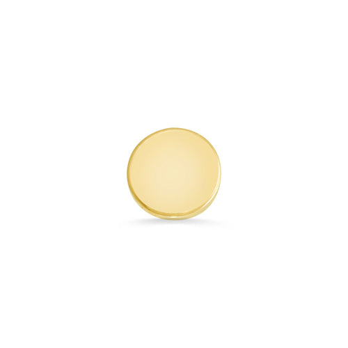 2mm Round Disc - 14K Yellow Gold 25g Threadless Mirror Polished