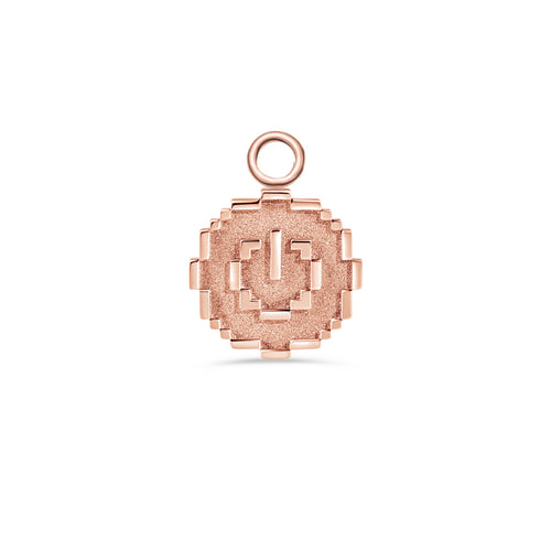 Pixel Power Button Charm