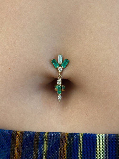 Anabel & Chambord Pavé Curved Barbell