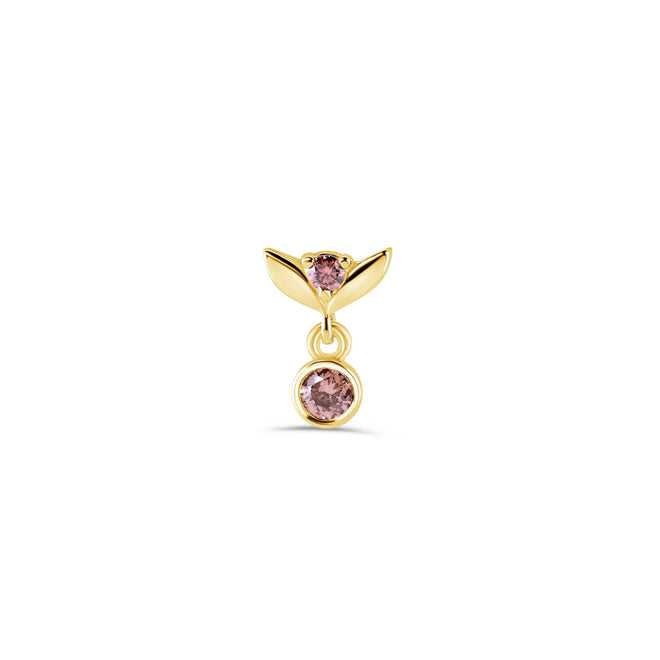 Tulip Dangle with Bezel