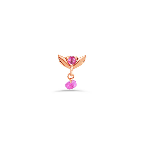 Tulip Dangle with Raw Gem
