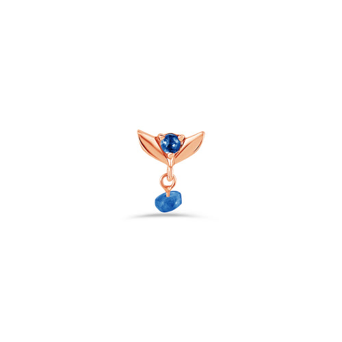 Tulip Dangle with Raw Gem