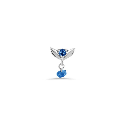 Tulip Dangle with Raw Gem