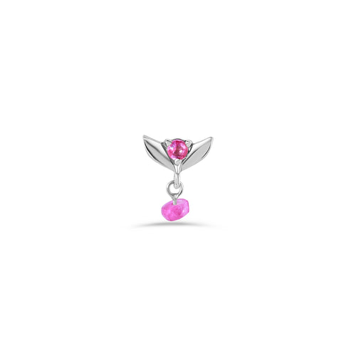 Tulip Dangle with Raw Gem