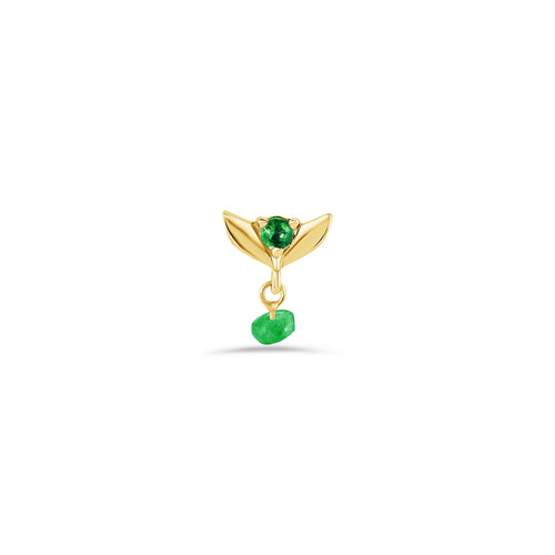 Tulip Dangle with Raw Gem