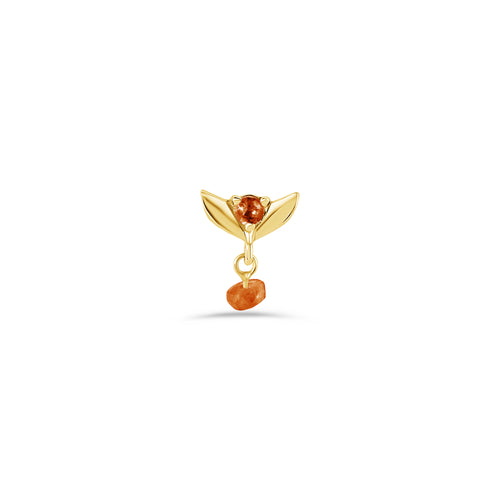 Tulip Dangle with Raw Gem