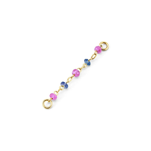 Blue and Pink Sapphire Chain
