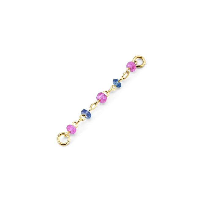 Blue and Pink Sapphire Chain