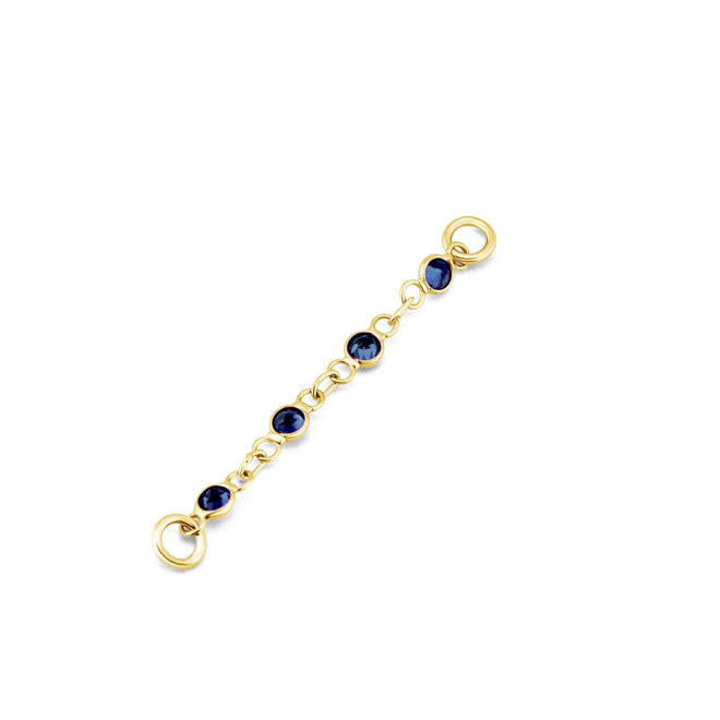 Blue Sapphire Bezel Chain