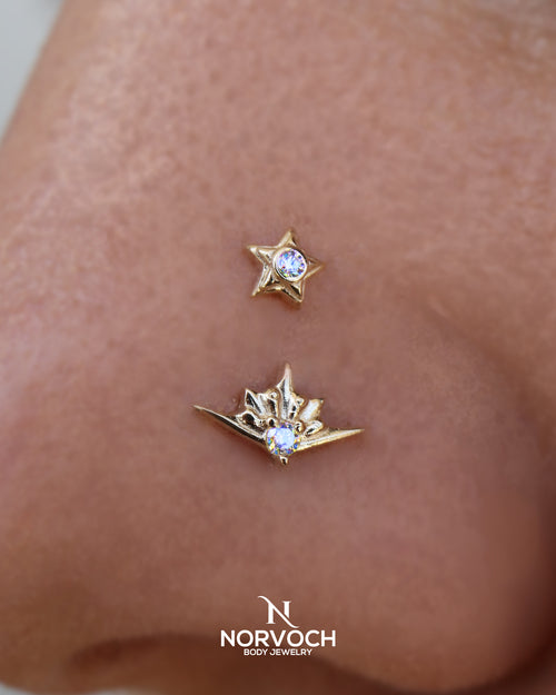 Rounded Star with Gem