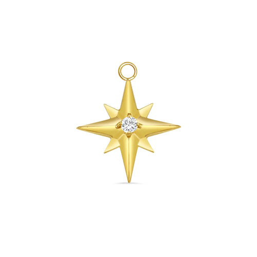 Accented Shining Star with Gem Charm