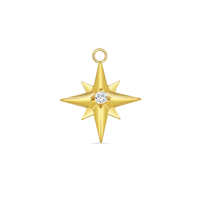 Accented Shining Star with Gem Charm