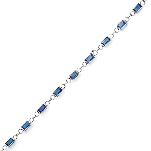 Baguette Blue Sapphire Chain
