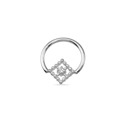 Seamless Ring With Beaded Square