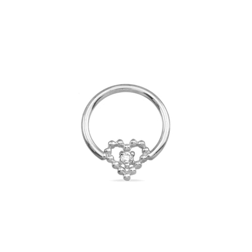 Seamless Ring with Beaded Heart