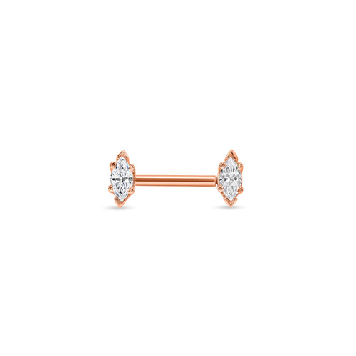 6 Prong Marquise Straight Barbell